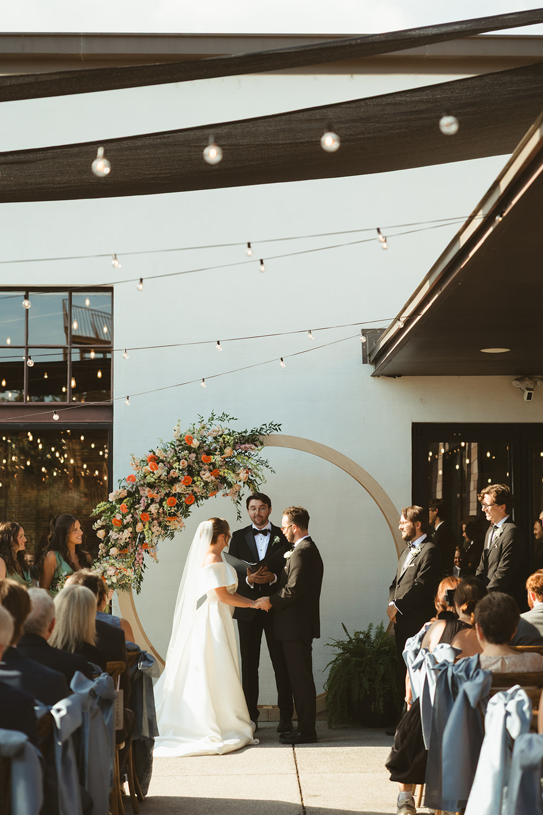 A wedding ceremony captured through documentary style wedding photography
