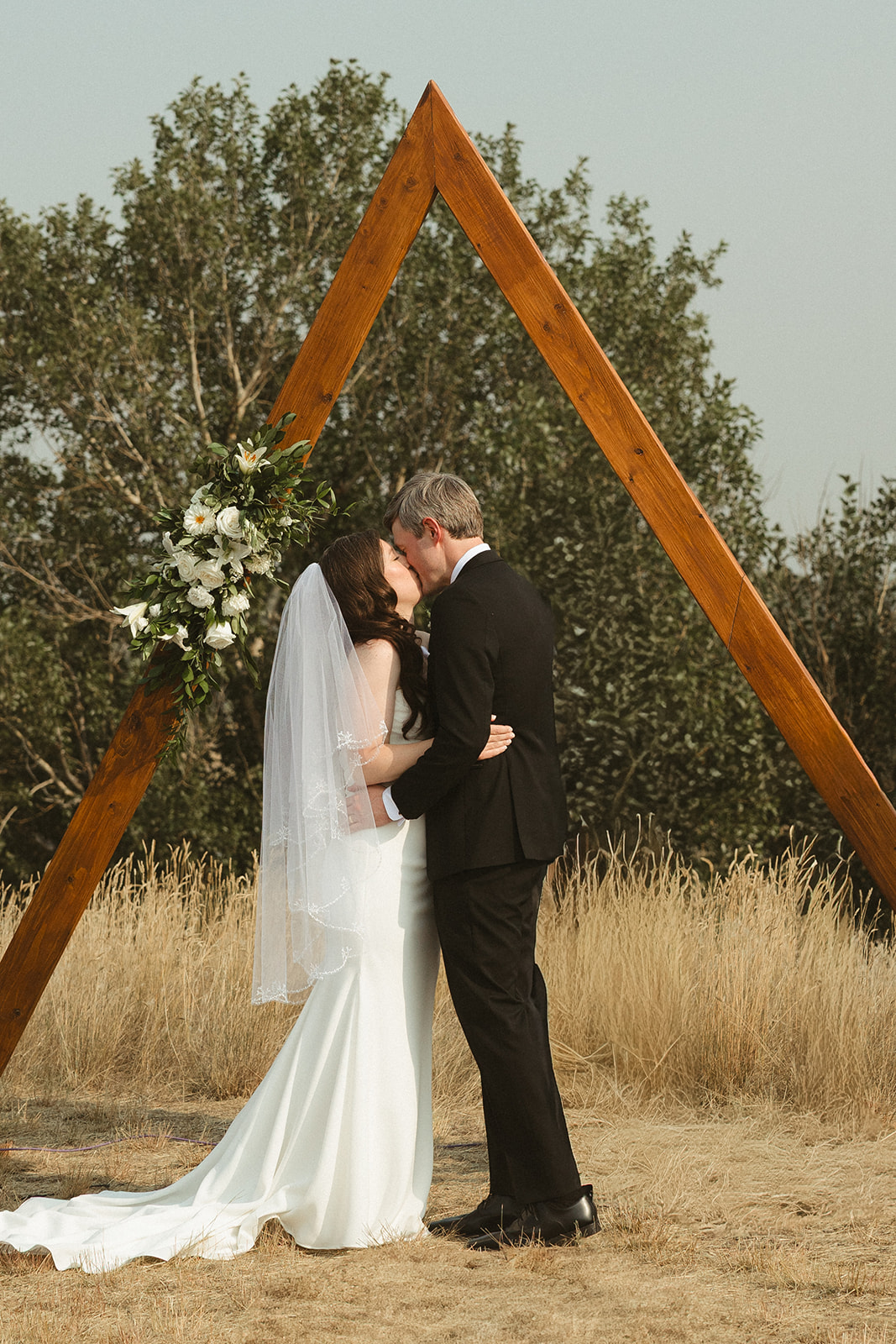 A wedding ceremony at the Sacajawea Hotel
